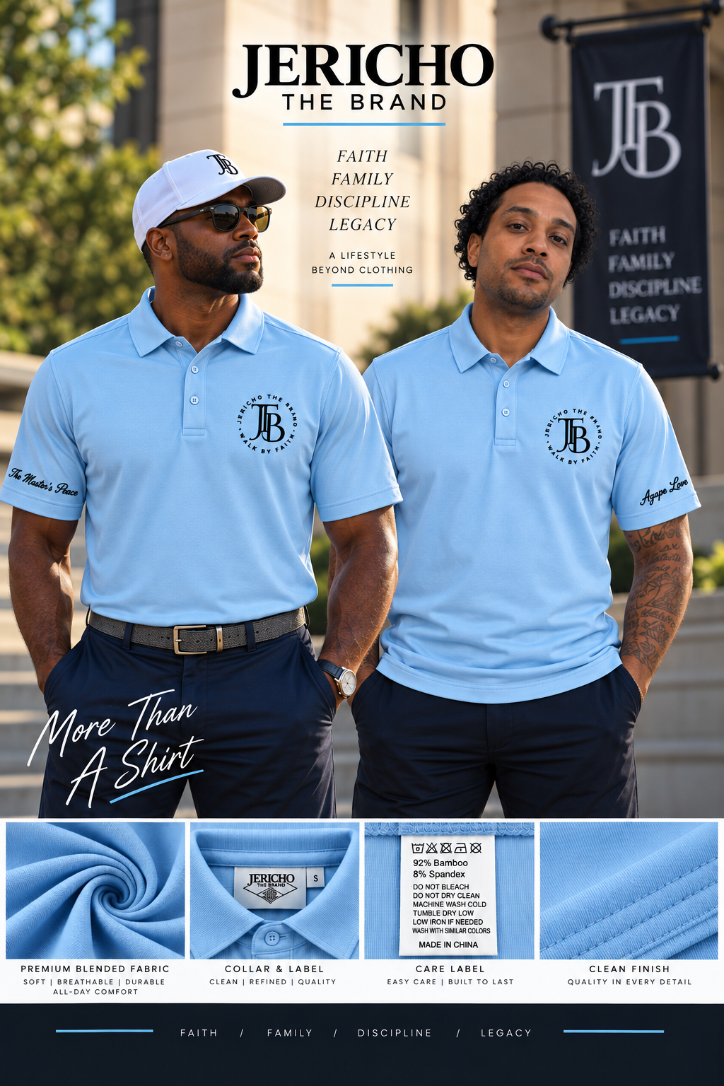 Master's Peace Blue Polo