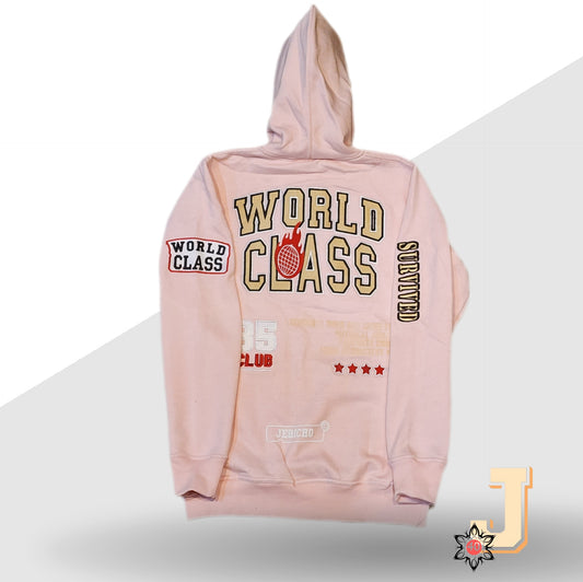 Jericho Light Pink "World Class" Varsity Hoodie