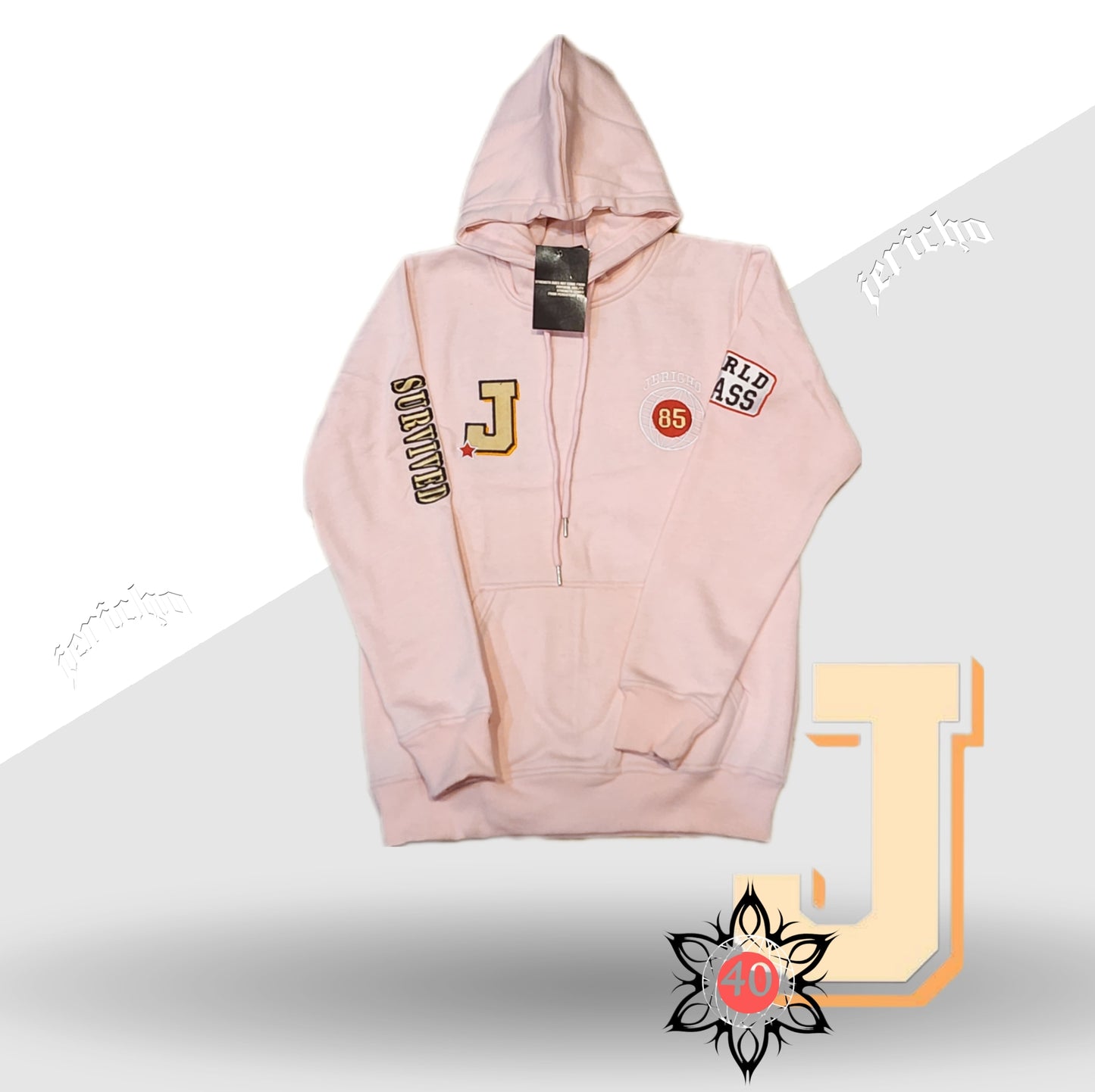 Jericho Light Pink "World Class" Varsity Hoodie