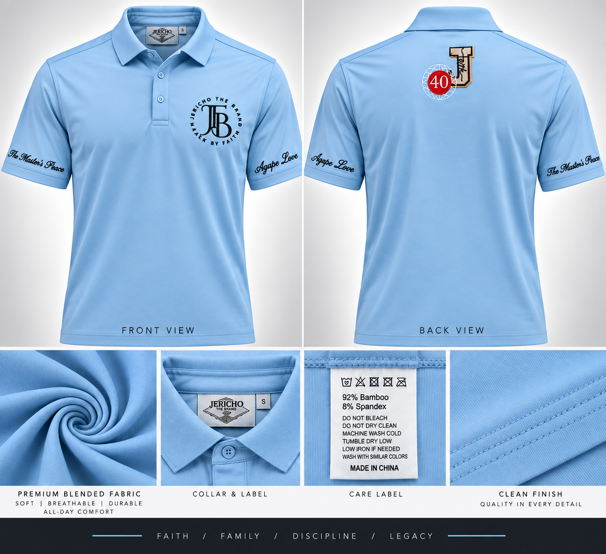 Master's Peace Blue Polo