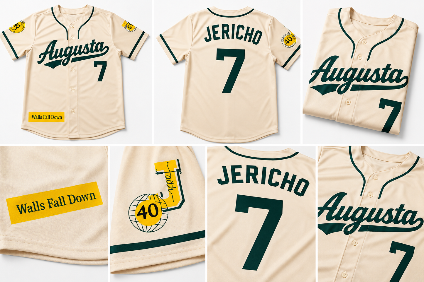 Augusta "Walls Fall Down" Baseball Jersey